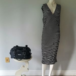 Mossimo Striped Wrap Maxi Dress Size L
